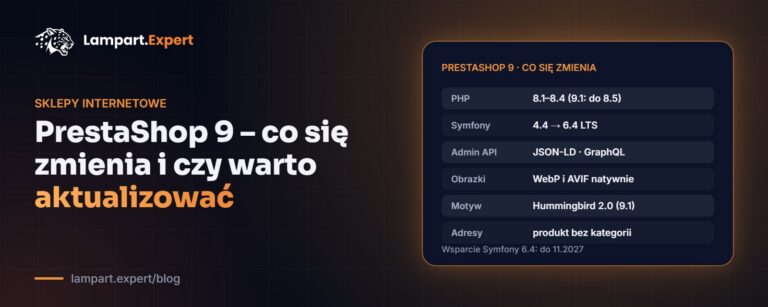 Najważniejsze zmiany w PrestaShop 9: PHP, Symfony 6.4, Admin API, WebP i AVIF, motyw Hummingbird